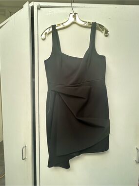 Acler Black Draped Mini Dress